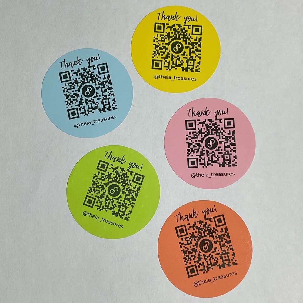 BUY NOW: Customized Thank You Stickers with QR Codes - 2” Round - Qty 100